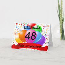 48th Feliz Cumpleanos Spanish Birthday