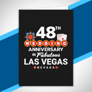 48th Wedding Anniversary Couples Las Vegas Trip Card