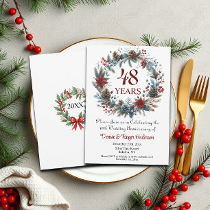 48th Wedding Anniversary Winter Invitation