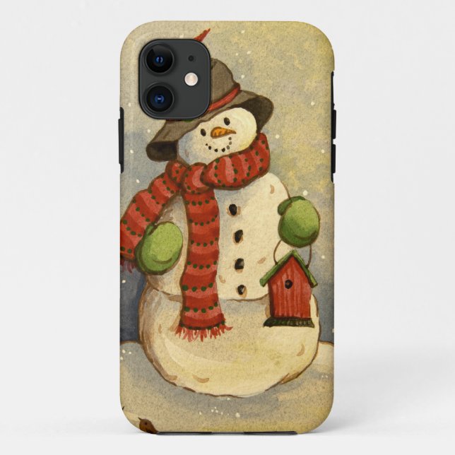4905 Snowman & Birdhouse Case-Mate iPhone Case (Back)