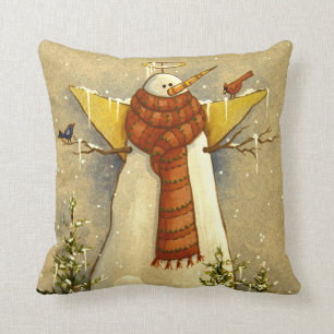 4907 Snow Angel & Birds Christmas Cushion