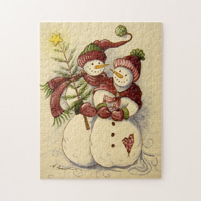 4924 Snowmen Christmas Jigsaw Puzzle (Vertical)