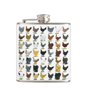 49 Chicken Hens Hip Flask