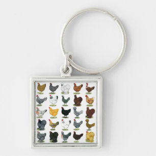 49 Chicken Hens Key Ring