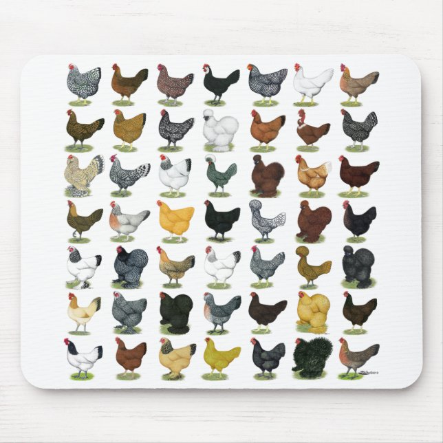 49 Chicken Hens Mouse Pad (Front)