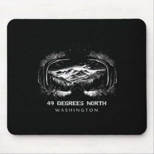 49 Degrees North Washington Ski Skiing Skier Mouse Pad