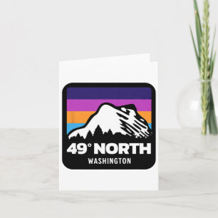49 Degrees North Washington Snowboarding Skiing Fa Card