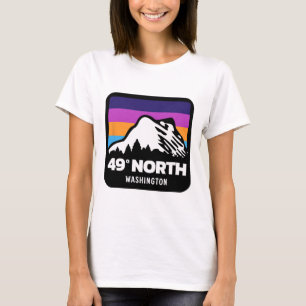 49 Degrees North Washington Snowboarding Skiing Fa T-Shirt