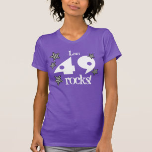 49 or ANY YEAR Rocks 5 Striped Stars V012 T-Shirt