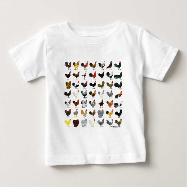 49 Roosters Baby T-Shirt (Front)