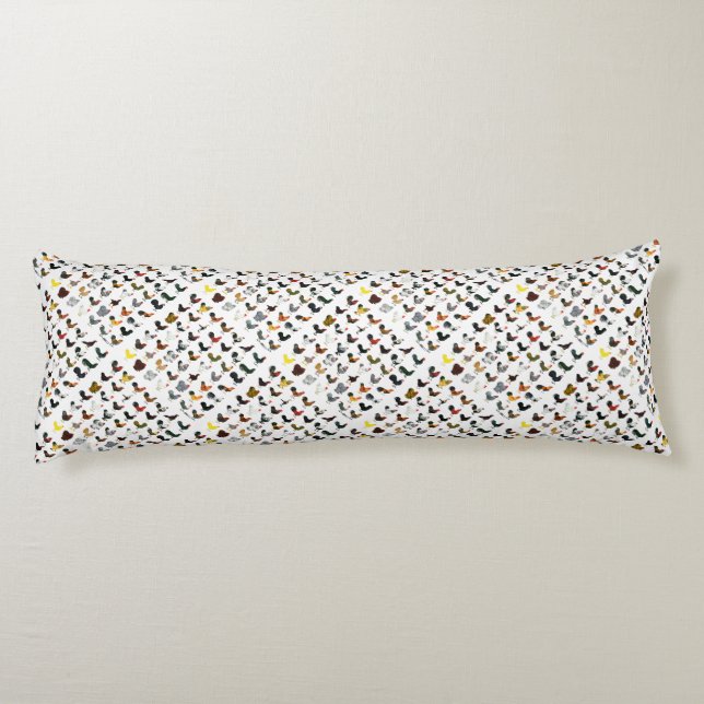 49 Roosters Body Cushion (Back)
