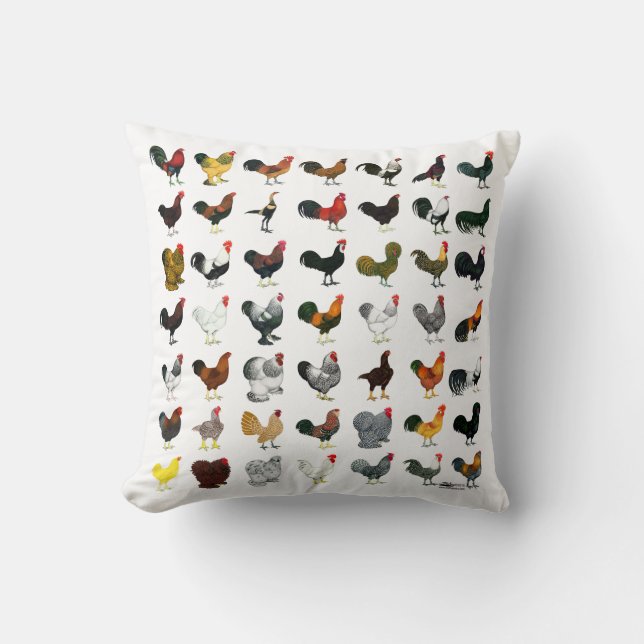 49 Roosters Cushion (Front)