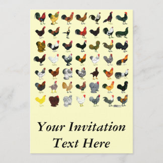 49 Roosters Invitation