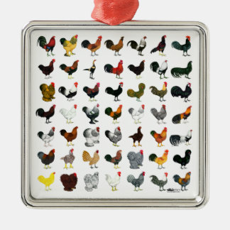 49 Roosters Metal Tree Decoration