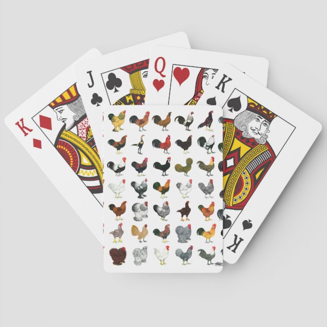 49 Roosters Playing Cards (Back)