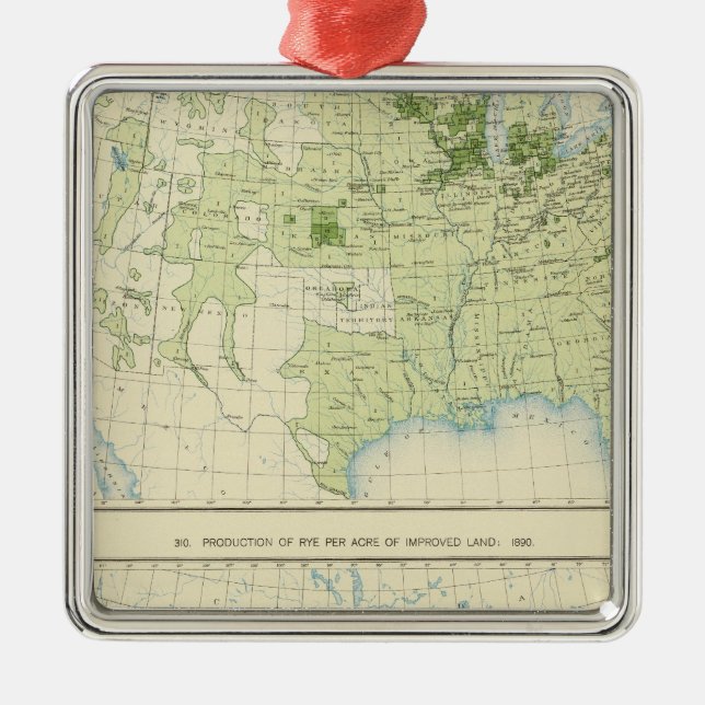 49 Rye 1890 Metal Tree Decoration (Front)