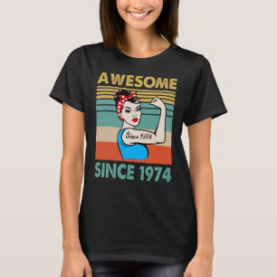 49 Year Old Awesome Since 1974 49th Birthday T-Shirt
