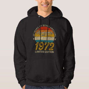 49 Year Old Bday 1972 Awesome Since 49th Birthday Hoodie