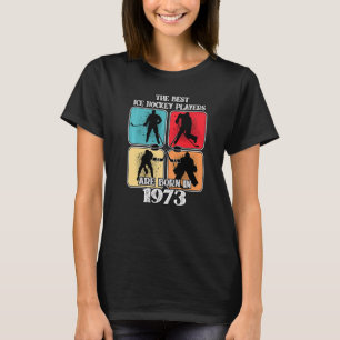 49 Year Old Ice Hockey Player 1973 49th Birthday V T-Shirt