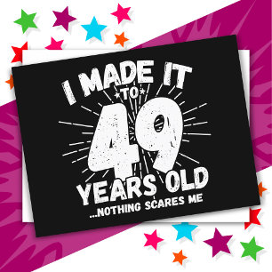 49 Year Old Sarcastic Meme Funny 49th Birthday Postcard