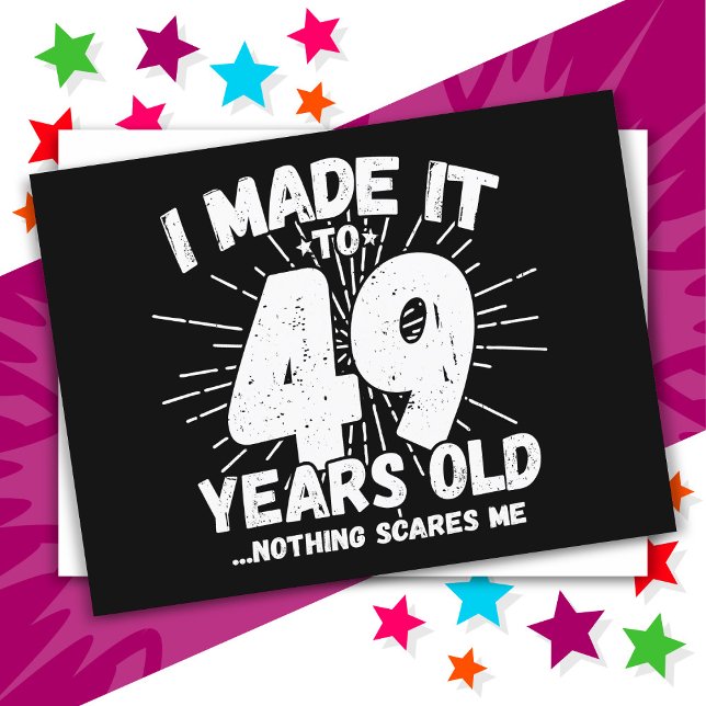 49 Year Old Sarcastic Meme Funny 49th Birthday Postcard (Creator Uploaded)