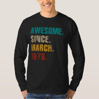 49 Year Old Vintage Awesome Since March 1976 49th  T-Shirt