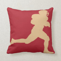 49er Gold Football Pillow