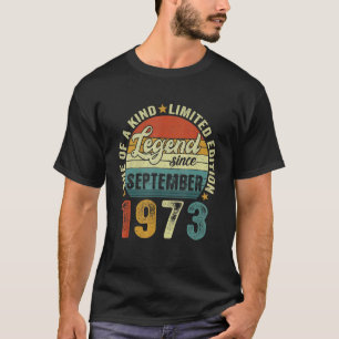 49th Birthday 49 Years Old Legend Since September T-Shirt