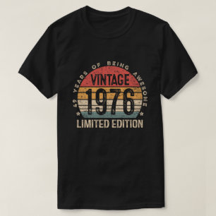 49th Birthday 49 Years Old Man Woman Vintage 1976 T-Shirt