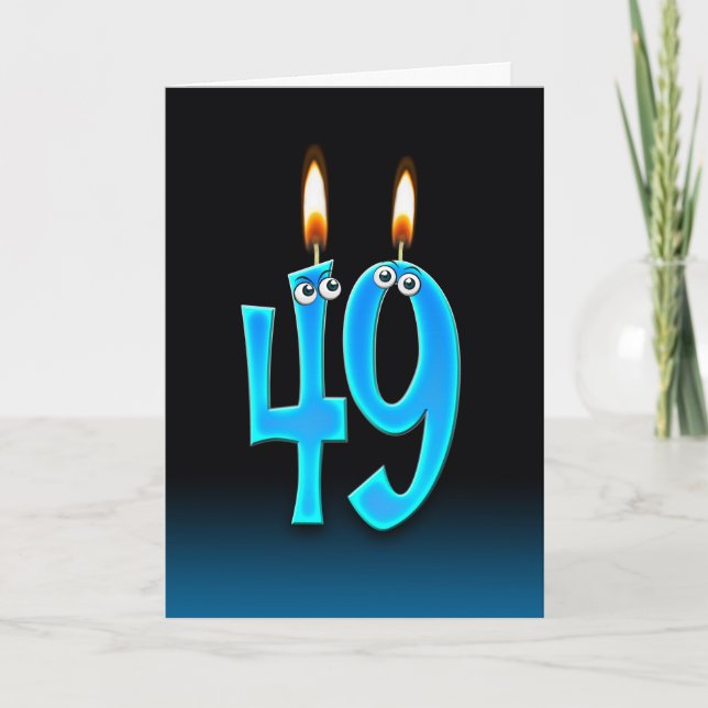 49th Birthday Candles Card (Front)
