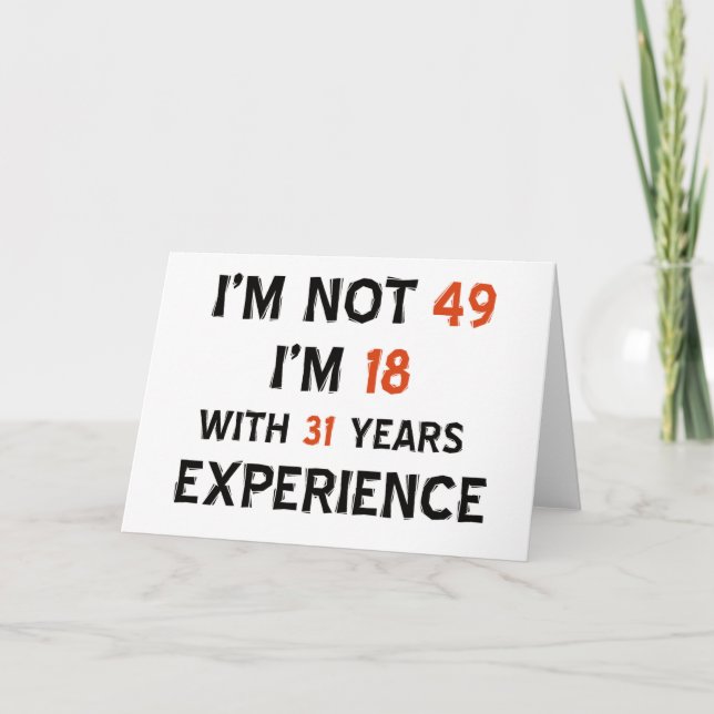 49th birthday designs card (Front)