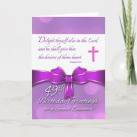 49th Birthday for Daughter Christian Theme