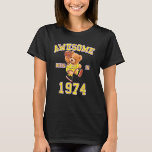 49th Birthday Mens Womens 1974 Awesome Basketball T-Shirt