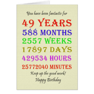 49th Birthday Milestones