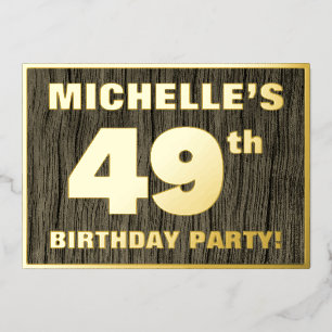 49th Birthday Party: Bold, Faux Wood Grain Pattern
