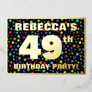 49th Birthday Party — Fun, Colourful Stars Pattern