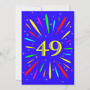 49th Birthday Party Invitation Explosion 