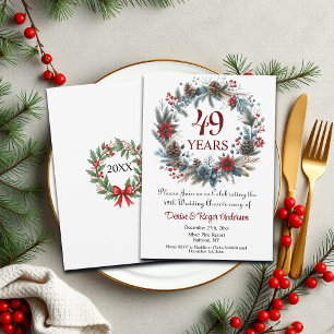 49th Wedding Anniversary Winter Invitation