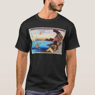 4. 神奈川宿, 広重 Kanagawa-juku, Hiroshige, Ukiyo-e T-Shirt