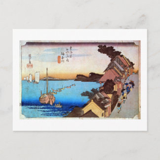 4. 神奈川宿, 広重 POSTCARD