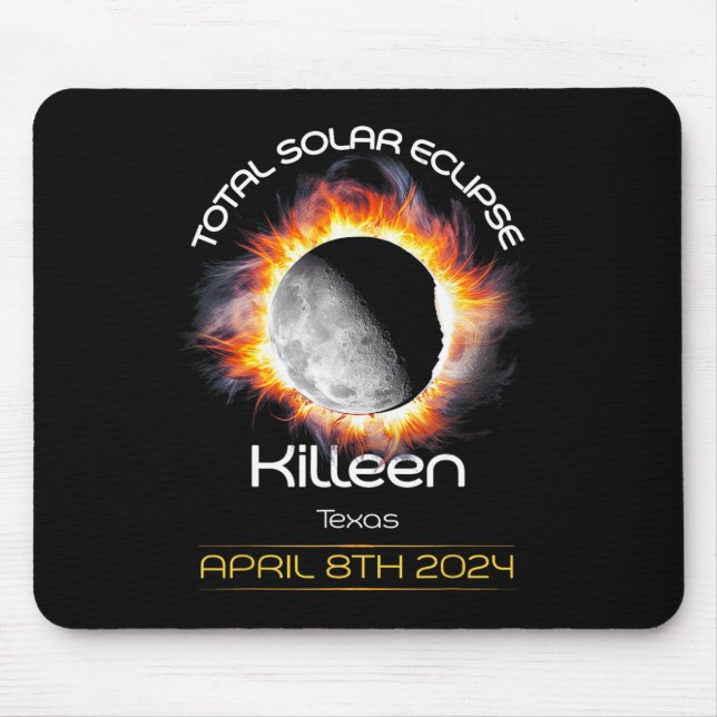 4.08.24 Total Solar Eclipse 2024 Killeen Texas  Mouse Pad (Front)