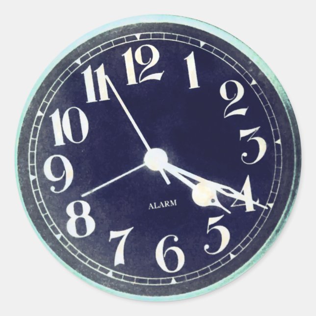 4;20 clock classic  classic round sticker (Front)