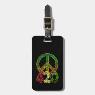 4 20 Peace Luggage Tag