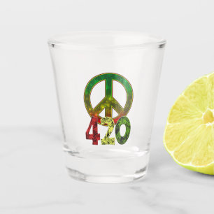 4 20 Peace Shot Glass