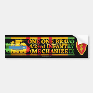 4/23rd Inf. Mech. One One Bravo Bumper Sticker