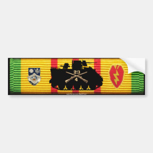 4/23rd Inf Track & Insignia VSM Bumper Sticker