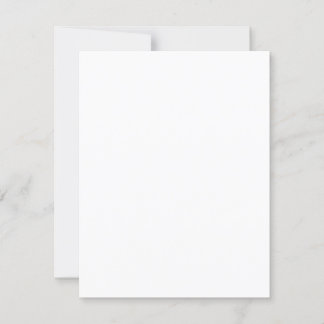 4.25" x 5.5" Squared Corner Wedding Thank You Card