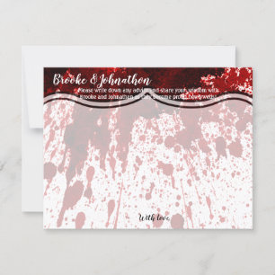 4.25x5.5 Advice Card Blood Splatter Vampire Gothic