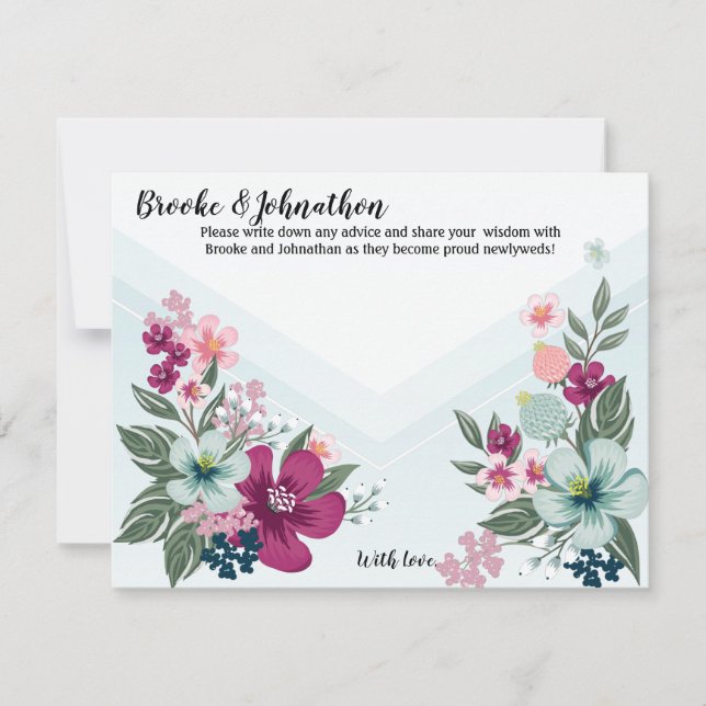 4.25x5.5 Advice Card Tropical Flower on Blue Ombre (Front)