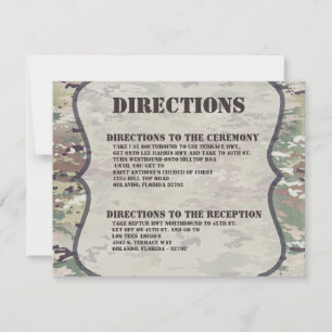 4.25x5.5 Direction Card Army Air Force  OCP Camo